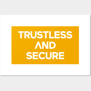 Unique Logo with Arrow Pointing Upward for Trustless and Secure / Black Posters and Art